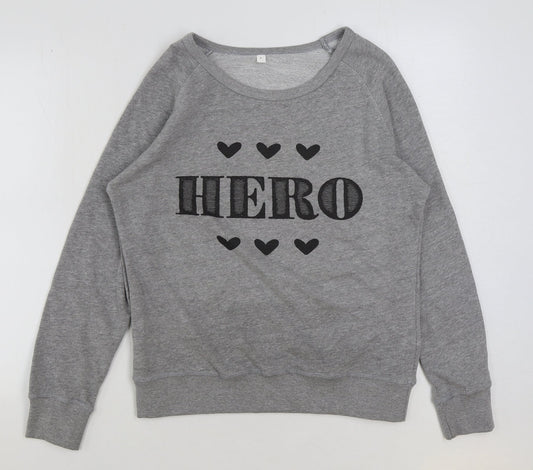 Mantis Womens Grey Cotton Pullover Sweatshirt Size M Pullover - Hero