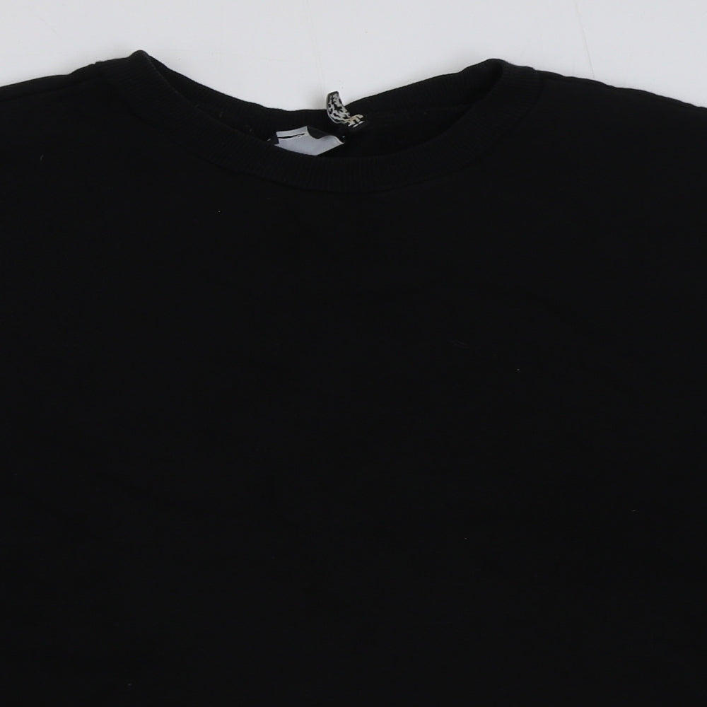 ASOS Womens Black Polyester Pullover Sweatshirt Size 12 Pullover