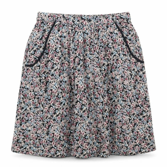 Marks & Spencer Womens Black Floral Viscose A-Line Skirt Size 8