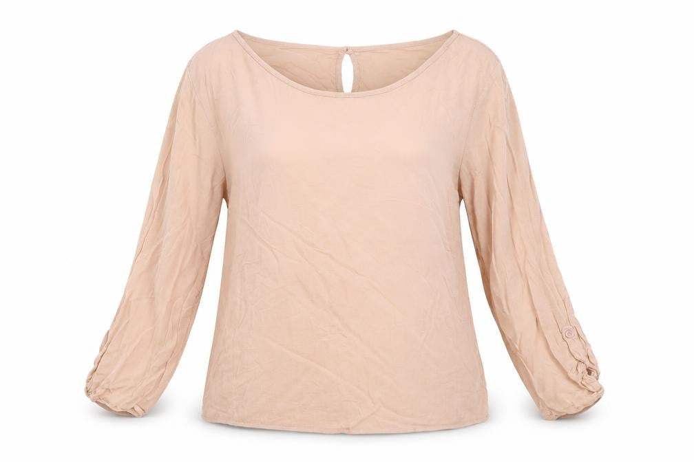 Atmosphere Womens Pink Viscose Basic Blouse Size 12 Round Neck
