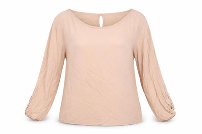 Atmosphere Womens Pink Viscose Basic Blouse Size 12 Round Neck