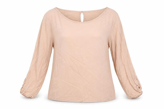 Atmosphere Womens Pink Viscose Basic Blouse Size 12 Round Neck