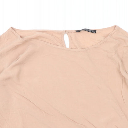 Atmosphere Womens Pink Viscose Basic Blouse Size 12 Round Neck