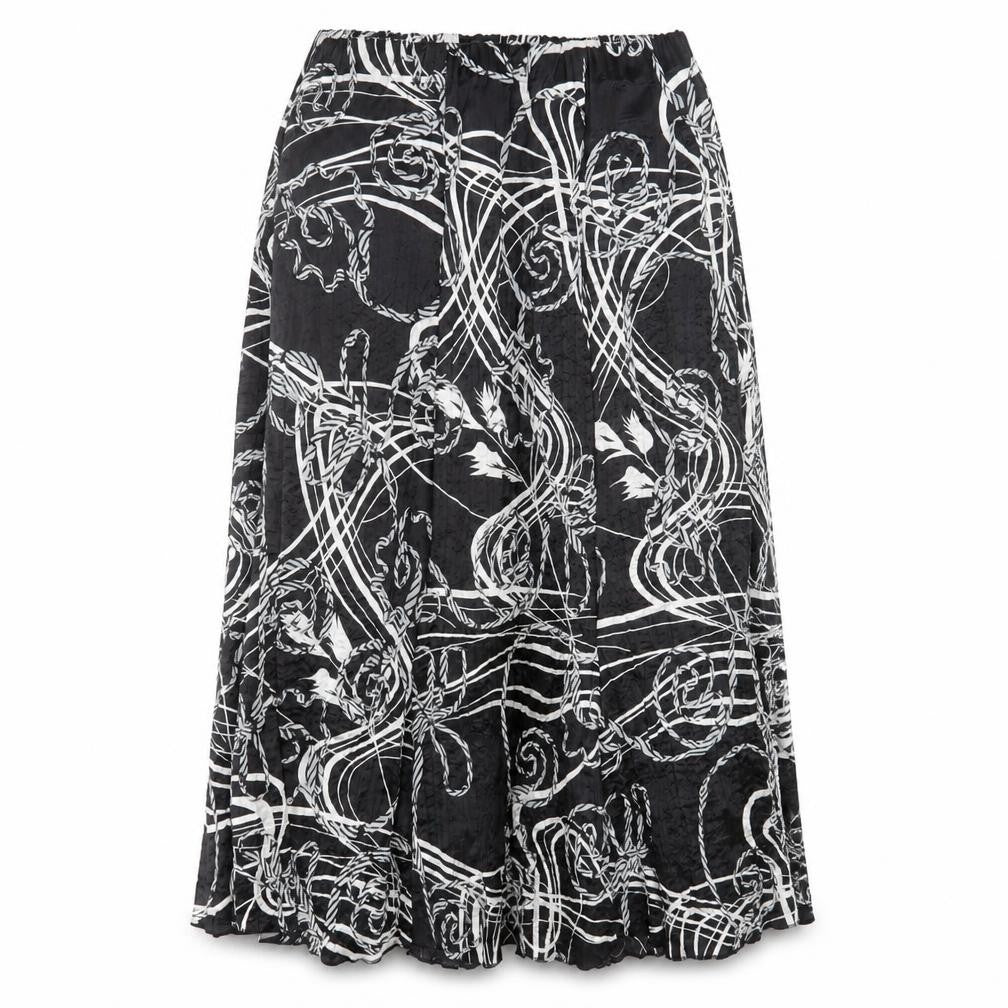 Saloos Womens Blue Geometric Polyester A-Line Skirt Size 14