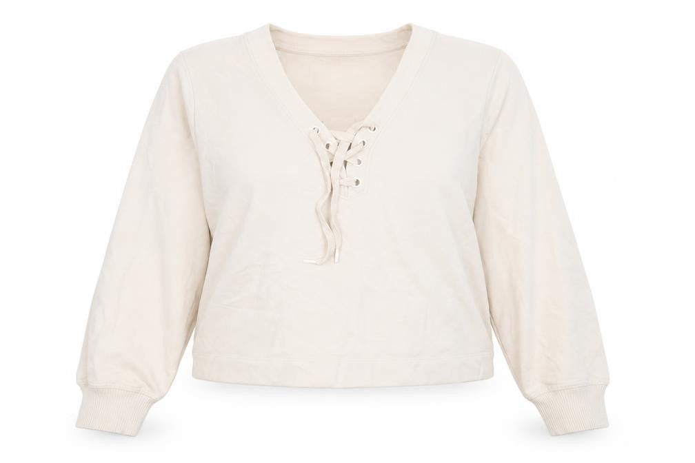 Marks & Spencer Womens Beige Cotton Pullover Sweatshirt Size M Pullover