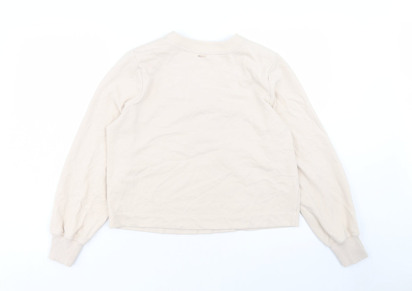 Marks and Spencer Womens Beige Cotton Pullover Sweatshirt Size M Pullover