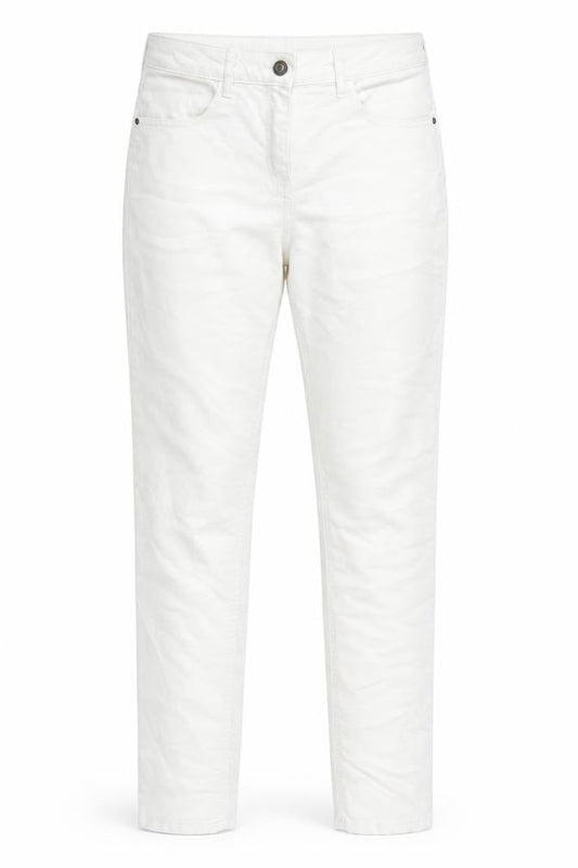 Debenhams Womens White Cotton Jegging Jeans Size 10 L28 in Regular Zip