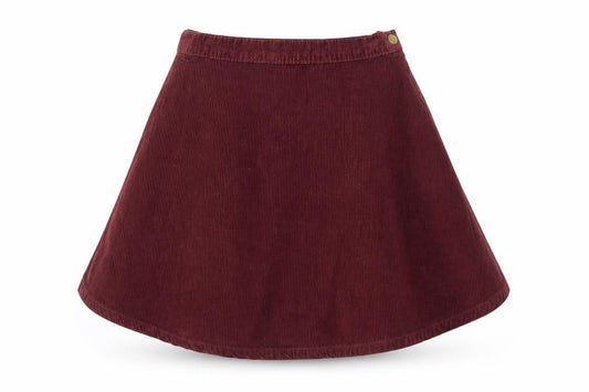American Apparel Womens Red Cotton Flare Skirt Size XS Zip - Snap button Closure