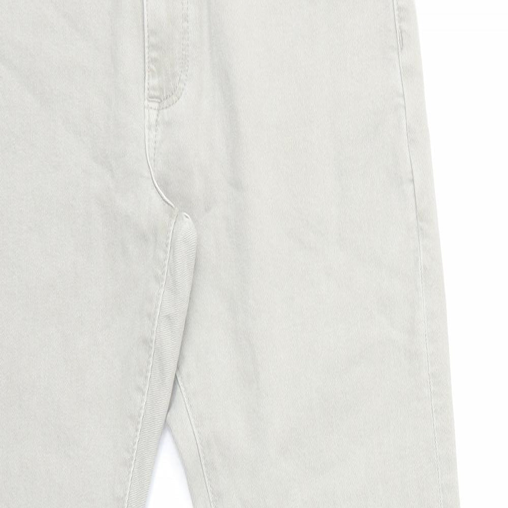 Marks and Spencer Womens Grey Cotton Skinny Jeans Size 30 in L29 in Regular Tie