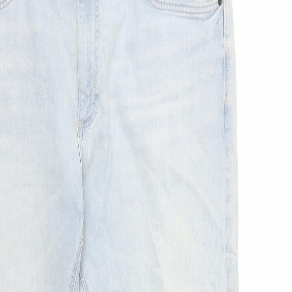 Marks and Spencer Womens Blue Cotton Skinny Jeans Size 38 in L30.5 in Regular Zip