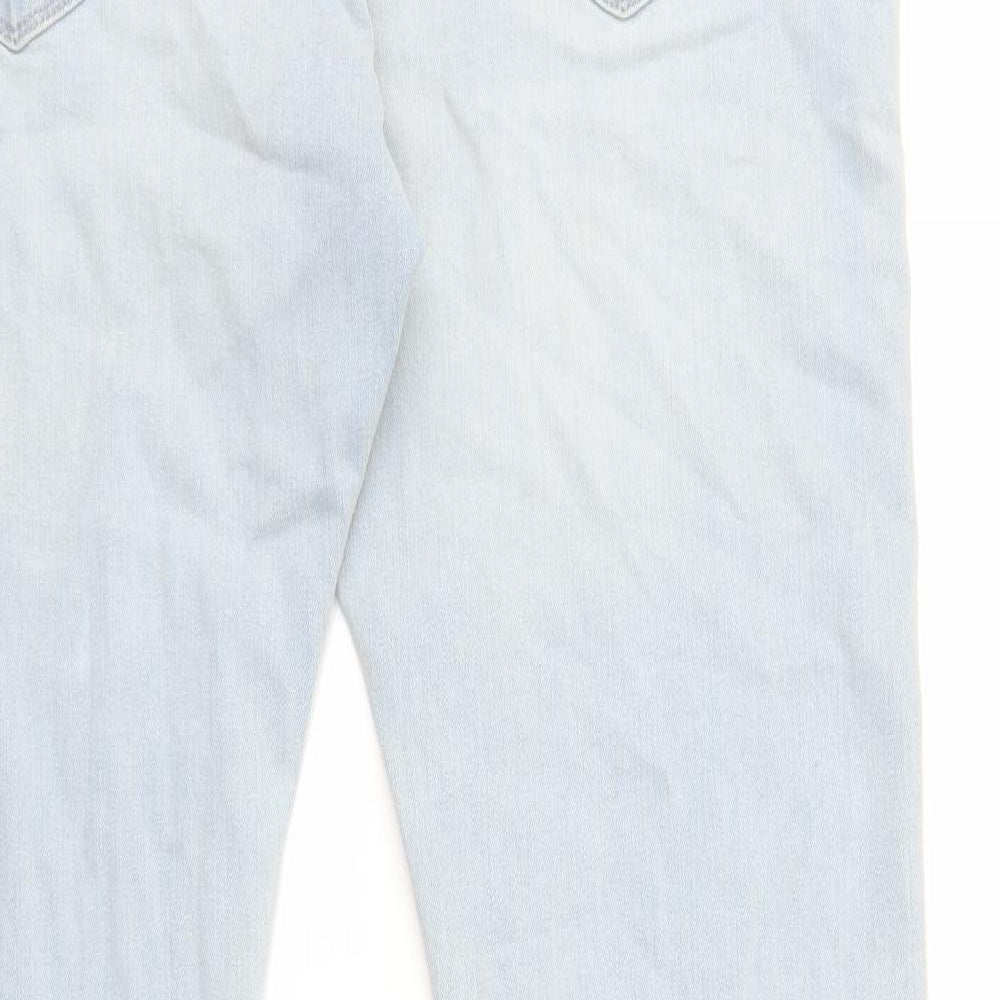 Marks and Spencer Womens Blue Cotton Skinny Jeans Size 38 in L30.5 in Regular Zip