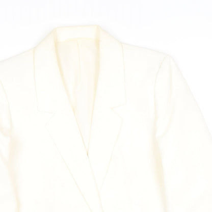 St Michael Womens Silver Jacket Blazer Size 12 Button