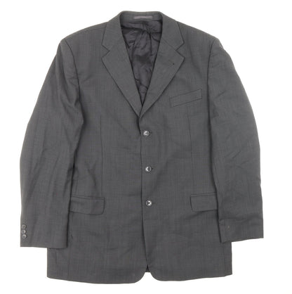 Next Mens Grey Wool Jacket Suit Jacket Size 42 - Outer Pockets