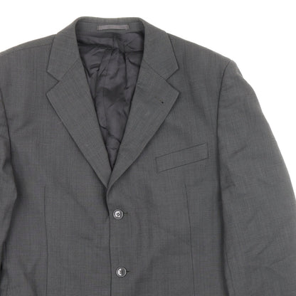 Next Mens Grey Wool Jacket Suit Jacket Size 42 - Outer Pockets