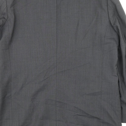 Next Mens Grey Wool Jacket Suit Jacket Size 42 - Outer Pockets