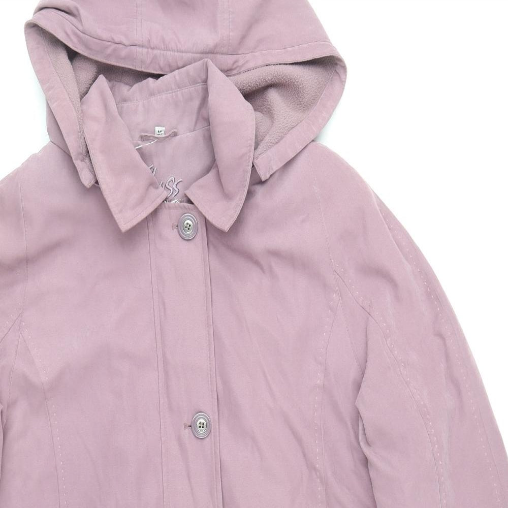 Klass Womens Purple Parka Coat Size M Zip - Panelling Detail, Drawstring
