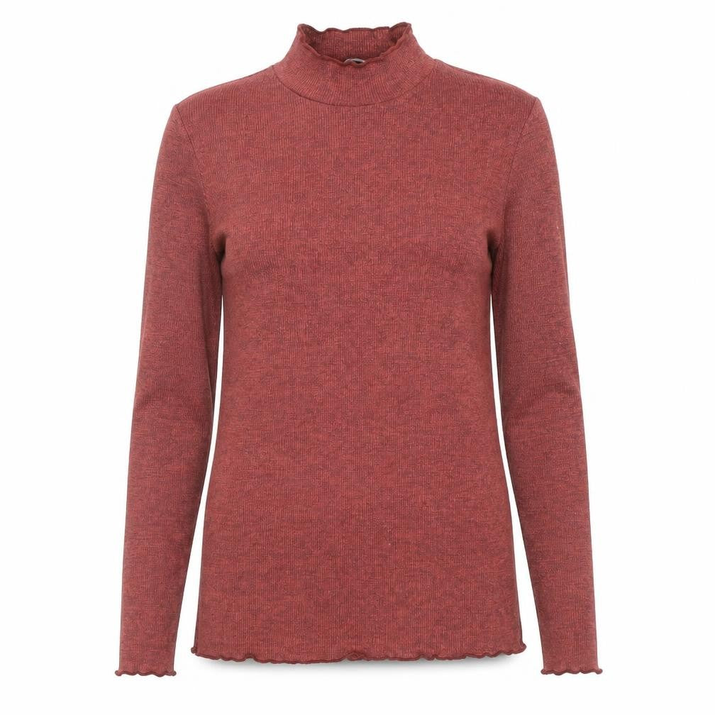 TU Womens Orange Mock Neck Viscose Pullover Jumper Size 10
