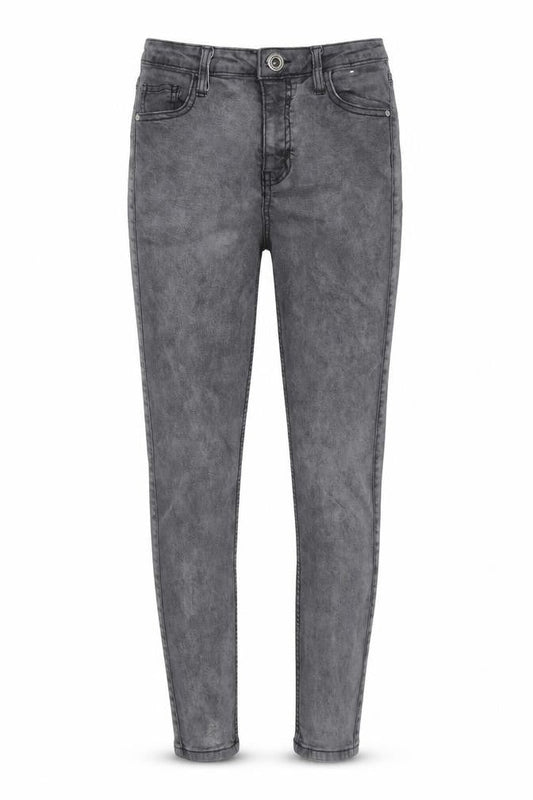Denim & Co. Womens Grey Cotton Skinny Jeans Size 8 L28 in Regular Zip