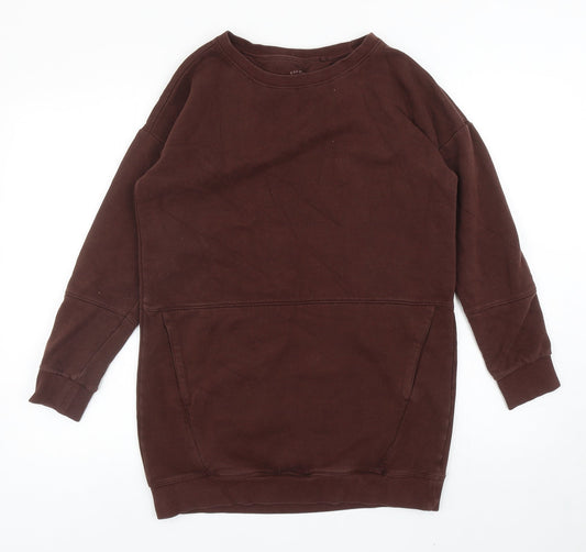 NEXT Womens Brown Cotton Pullover Sweatshirt Size S Pullover