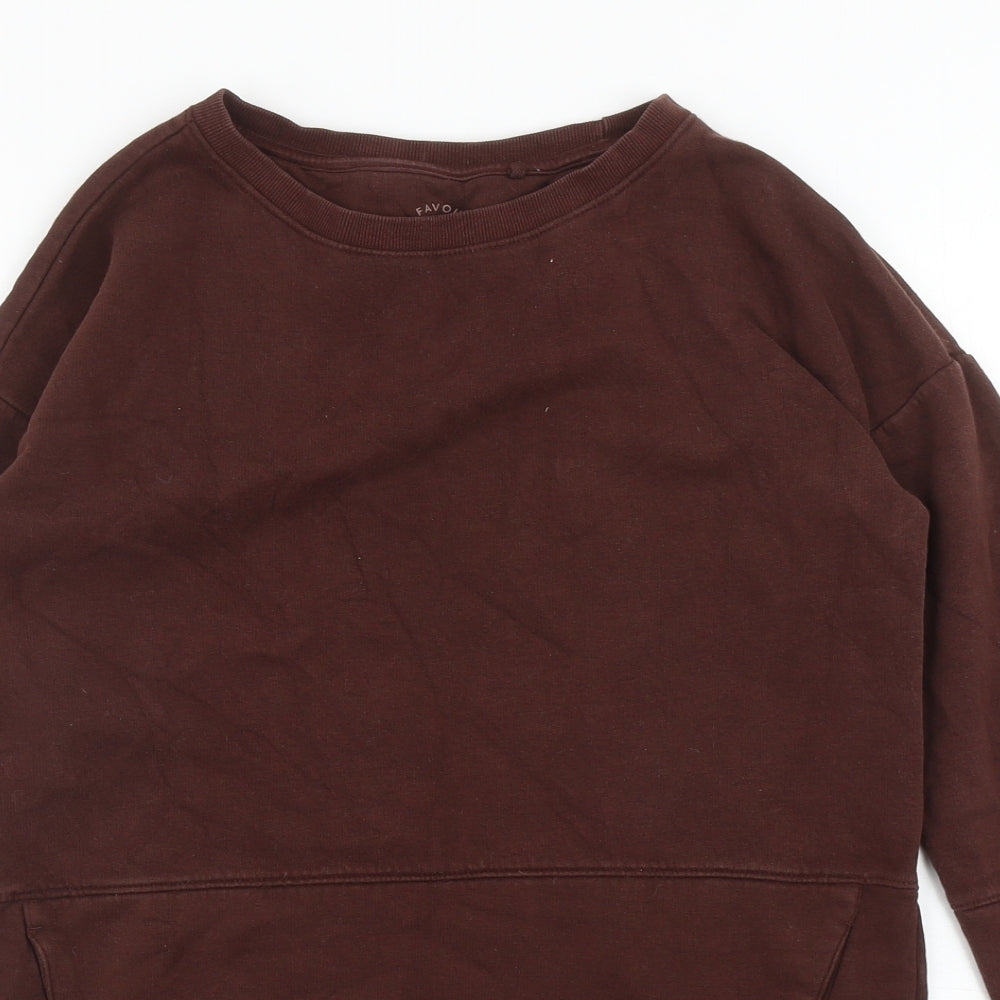 NEXT Womens Brown Cotton Pullover Sweatshirt Size S Pullover
