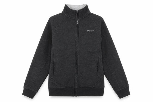 LA Gear Womens Grey Cotton Full Zip Sweatshirt Size 10 Zip