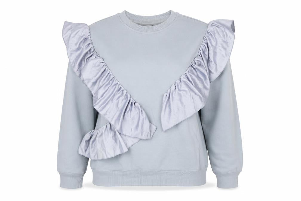 Topshop Womens Blue Cotton Pullover Sweatshirt Size 10 Pullover