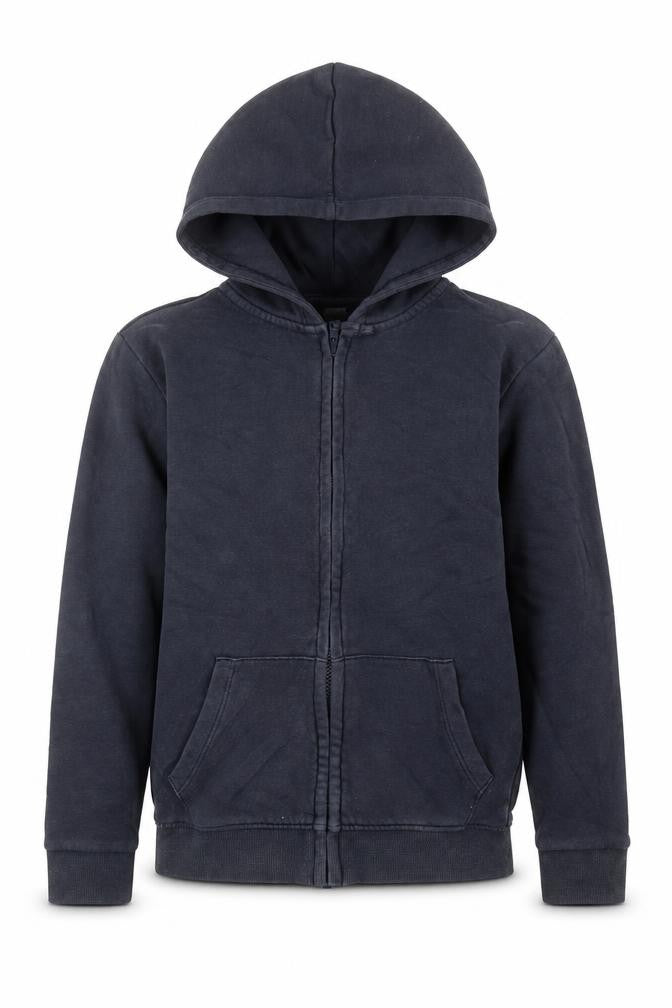 TU Boys Blue Cotton Full Zip Hoodie Size 9 Years Zip