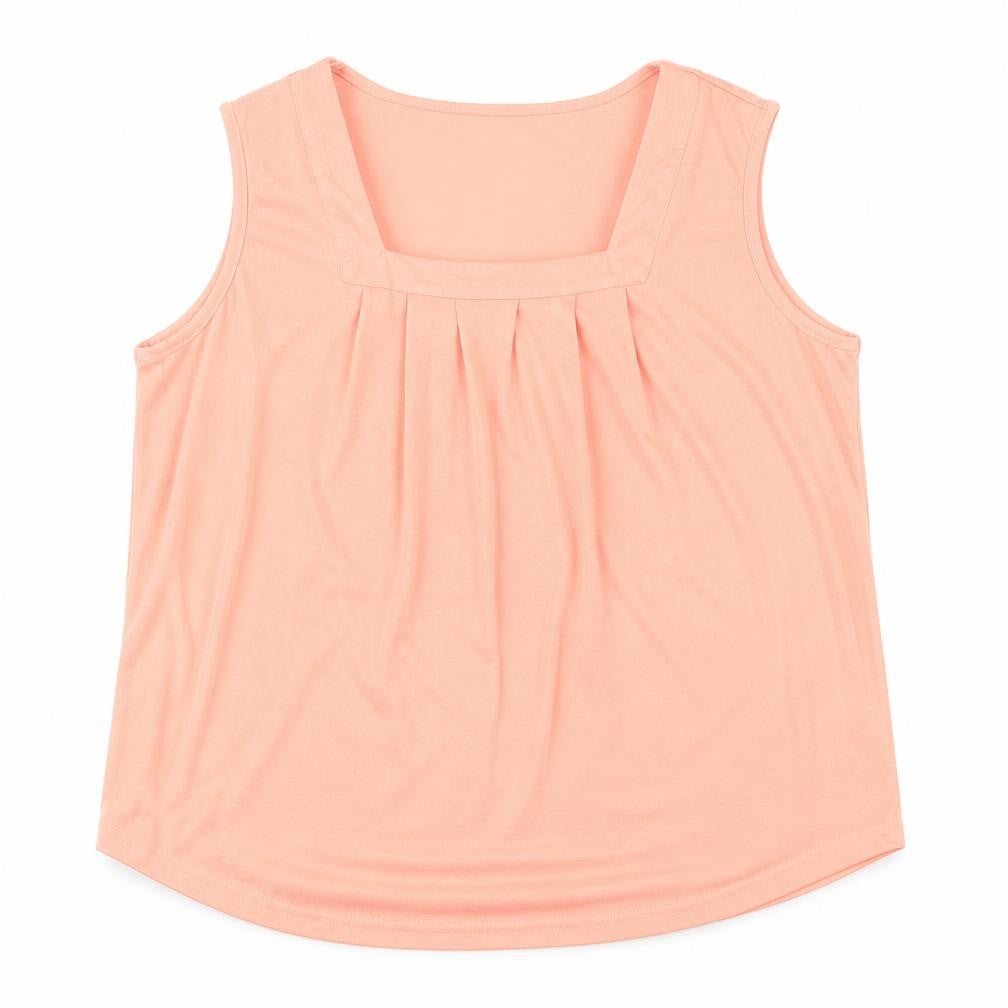 Preworn Womens Orange Polyester Basic Tank Size XL Square Neck