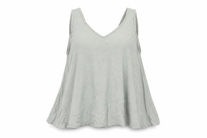 Preworn Womens Green Polyester Basic Tank Size 12 V-Neck
