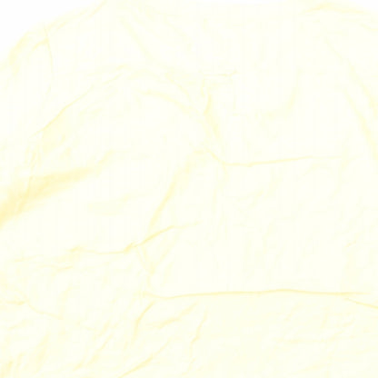 Marks & Spencer Womens Yellow Viscose Basic T-Shirt Size 14 V-Neck