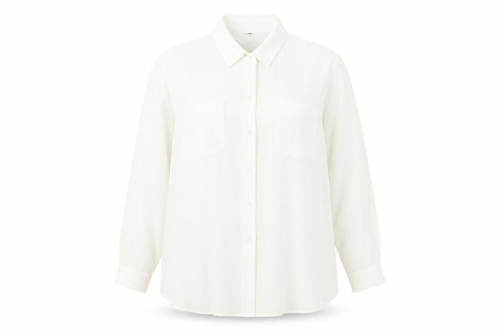 Berkertex Womens White Polyester Basic Button-Up Size 20 Collared
