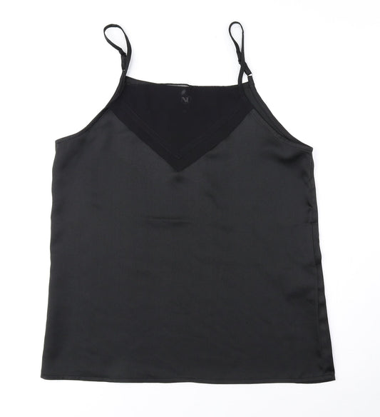 NU Womens Black Viscose Camisole Tank Size XS Square Neck