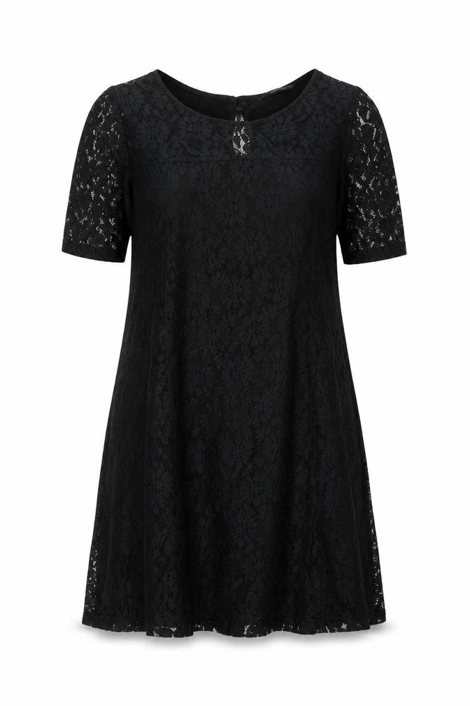 Dorothy Perkins Womens Black Floral Polyester A-Line Size 10 Boat Neck Pullover