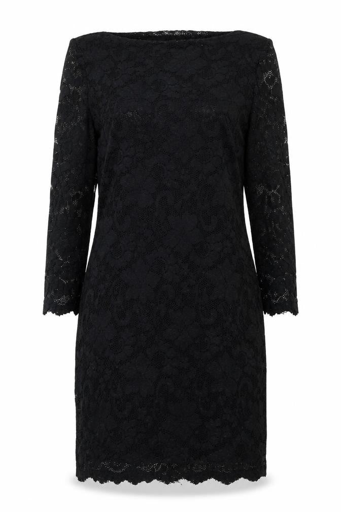 New Look Womens Black Floral Nylon Mini Size 10 Boat Neck Pullover