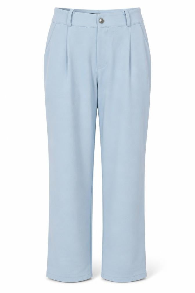 Boohoo Womens Blue Polyester Trousers Size 10 L25 in Regular Zip