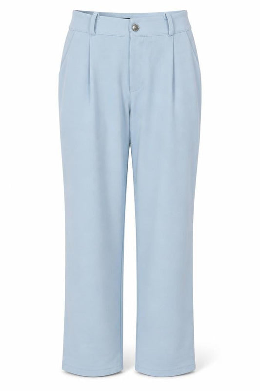 Boohoo Womens Blue Polyester Trousers Size 10 L25 in Regular Zip