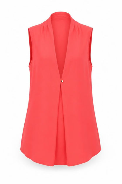 Atmosphere Womens Pink Polyester Basic Tank Size 6 V-Neck