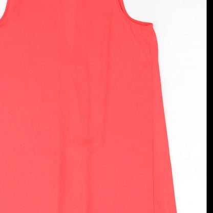 Atmosphere Womens Pink Polyester Basic Tank Size 6 V-Neck