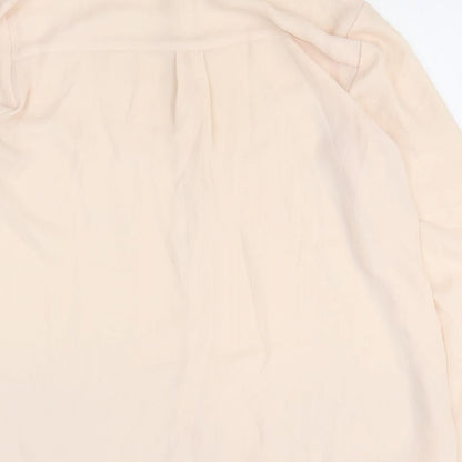Dorothy Perkins Womens Pink Floral Polyester Basic Button-Up Size 16 Collared