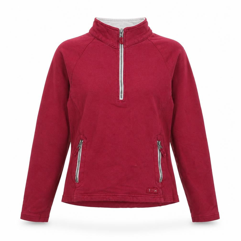 Musio Womens Pink Cotton Pullover Sweatshirt Size 10 Zip