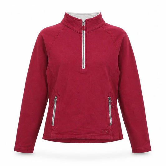 Musio Womens Pink Cotton Pullover Sweatshirt Size 10 Zip