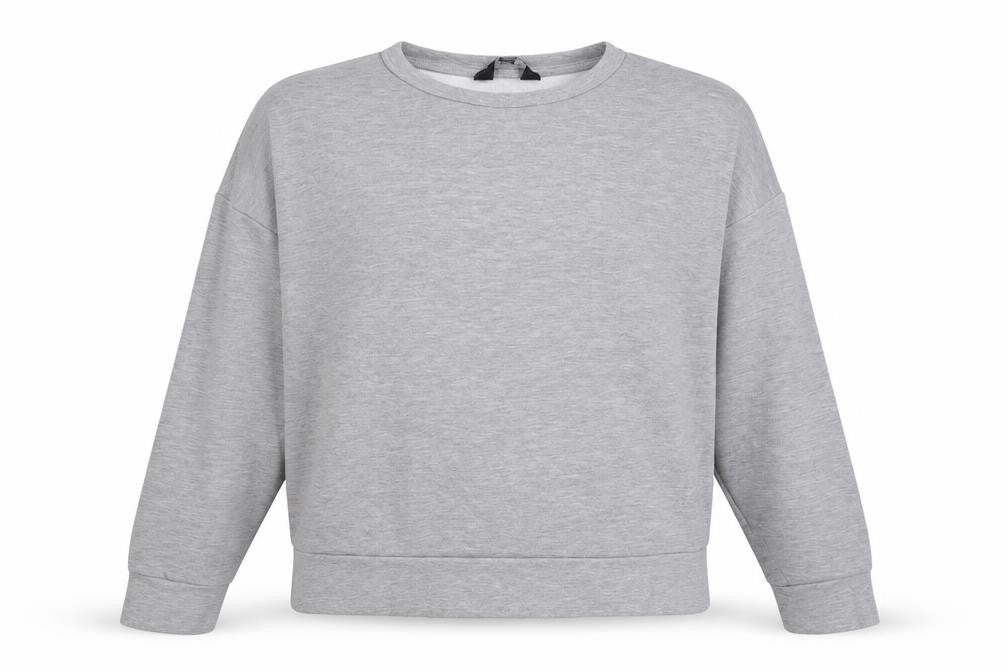 Dorothy Perkins Womens Grey Cotton Pullover Sweatshirt Size 8 Pullover