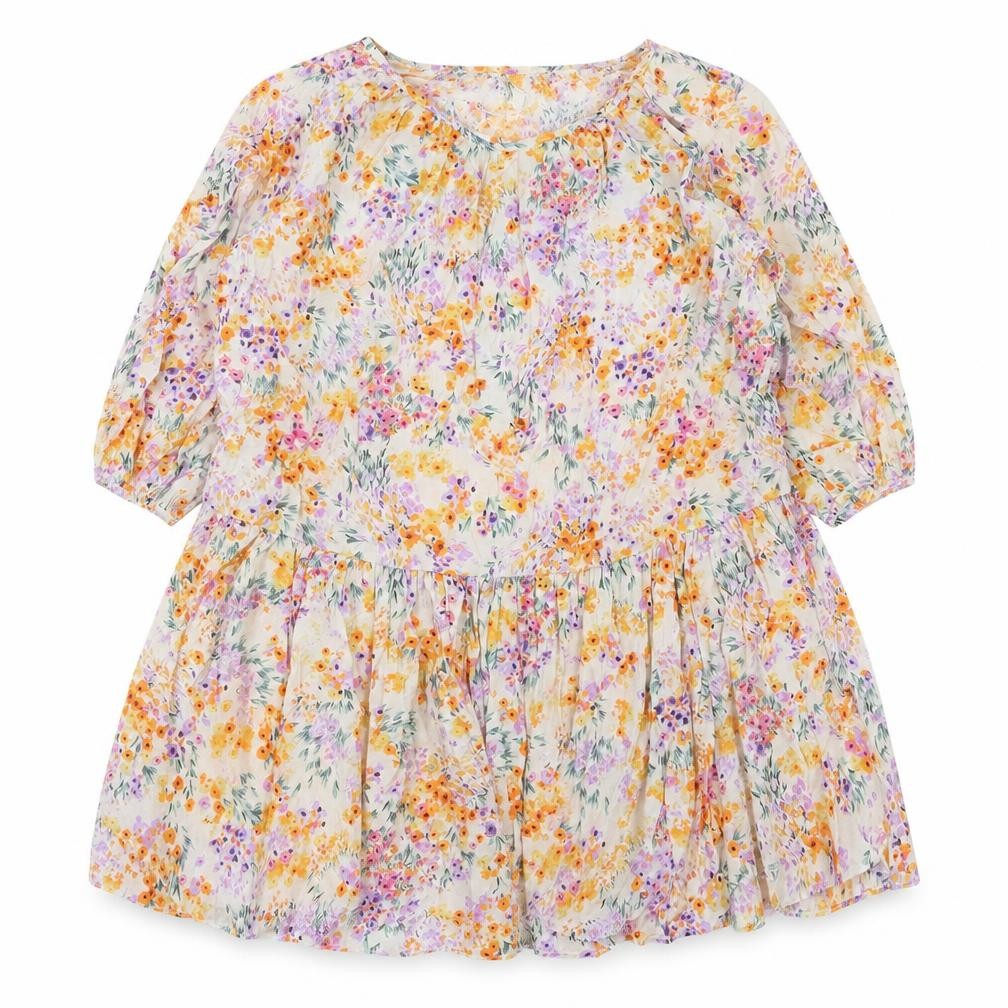 H&M Womens Multicoloured Floral Viscose A-Line Size S Boat Neck Pullover