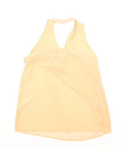 Quiz Womens Pink Viscose Basic Tank Size 8 Scoop Neck