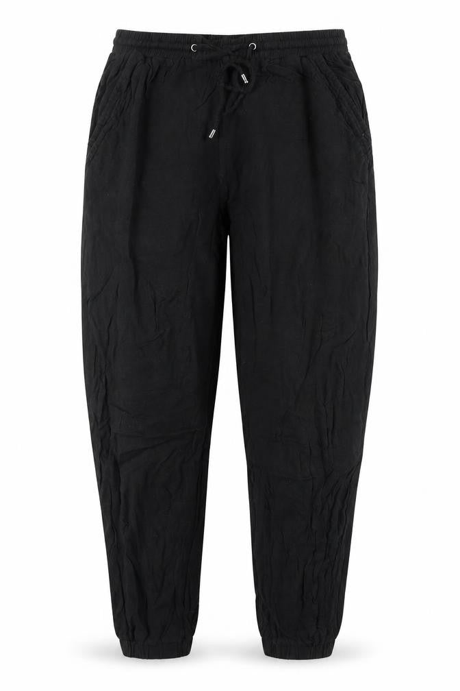 New Look Womens Black Polyester Bloomer Trousers Size 12 L25 in Regular Drawstring