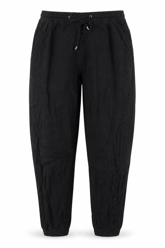 New Look Womens Black Polyester Bloomer Trousers Size 12 L25 in Regular Drawstring