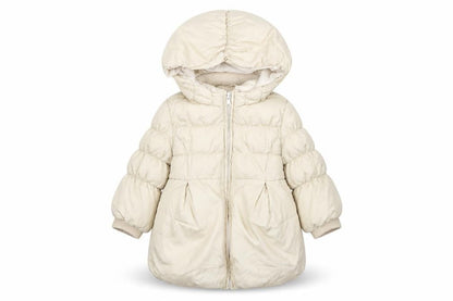 Gap Girls Ivory Puffer Jacket Coat Size 2 Years Zip