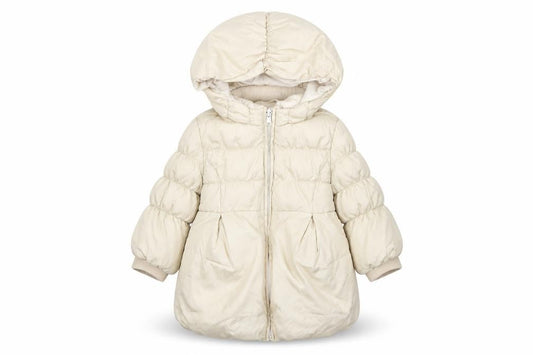 Gap Girls Ivory Puffer Jacket Coat Size 2 Years Zip