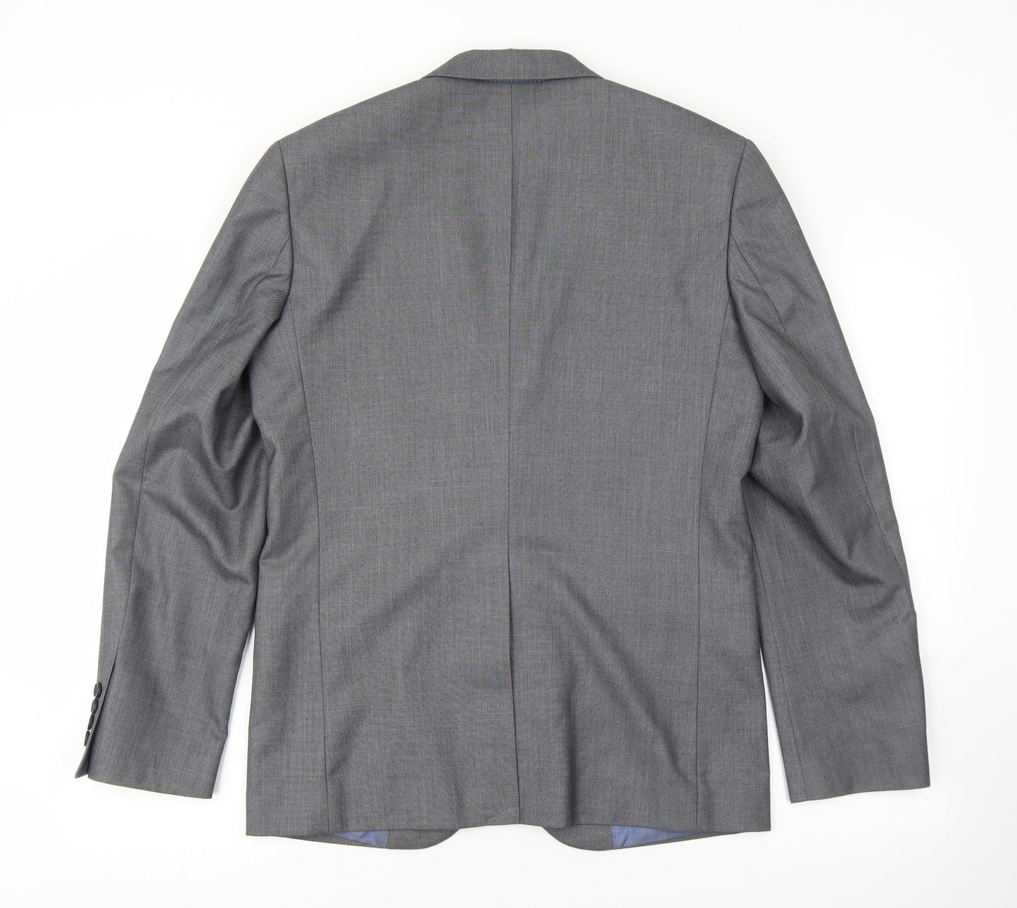 Cedar Wood State Mens Grey Polyester Jacket Suit Jacket Size S