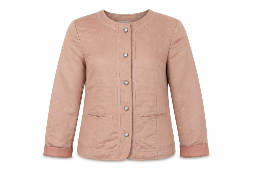 Damart Womens Pink Jacket Blazer Size 12 Button
